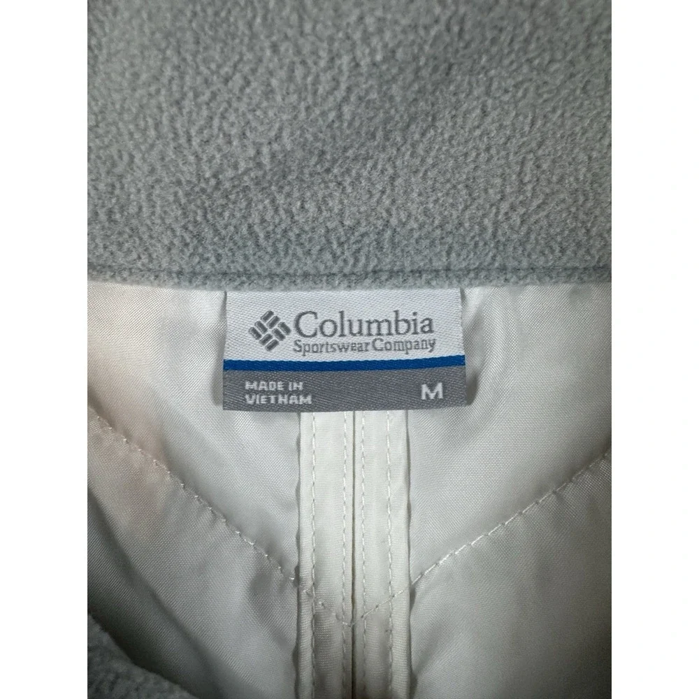 Columbia Vest Quilted Women's White Full Zip Lightweight Medium Hiking‎ Outdoors